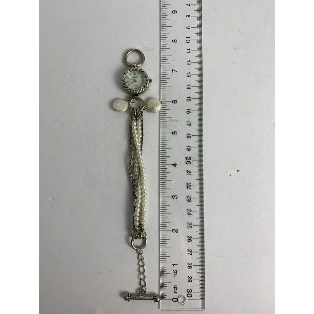 Women’s Chicos Bracelet Quartz Watch Toggle Clasp Silver Tone & Beads Working
